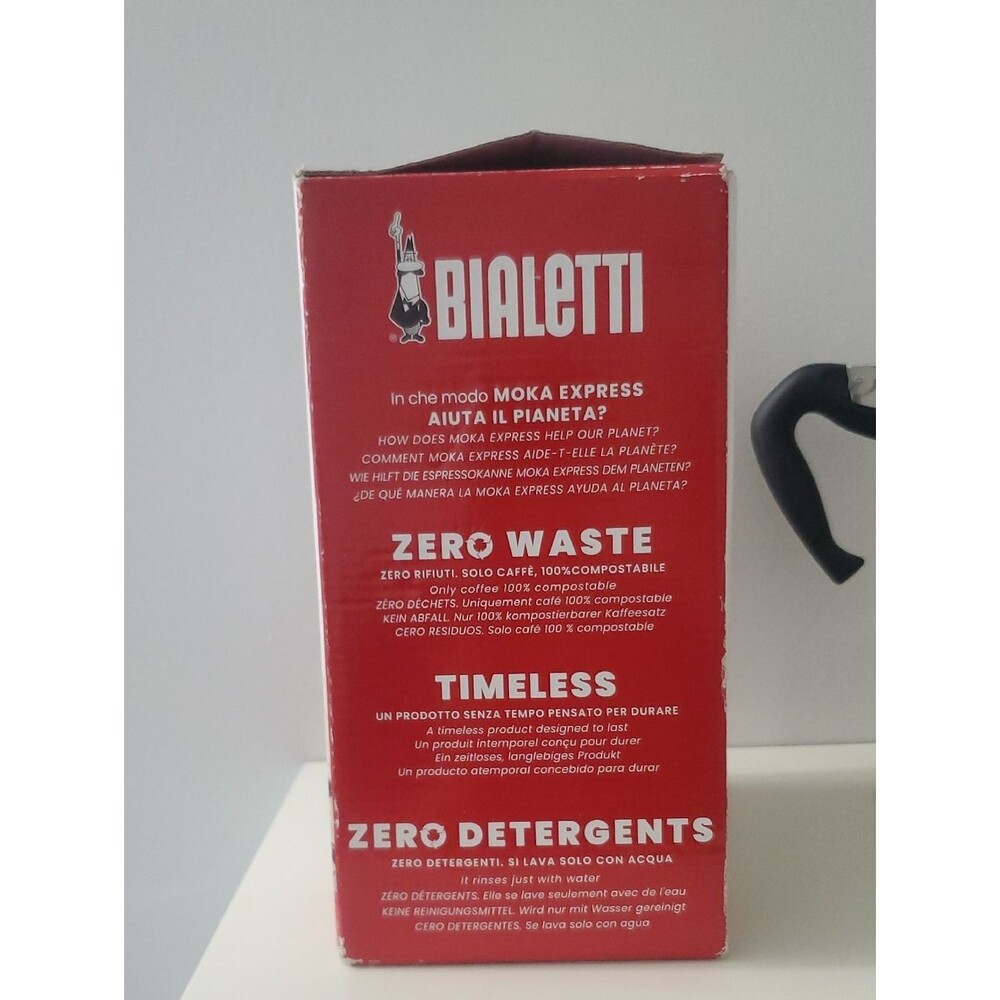 NIB 6 Cups Lg BIALETTI Moka Express Coffee Maker Greca Pot 9.1oz Italy - Picture 8 of 10